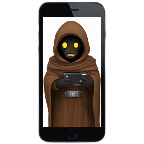 Jawa on a cell phone emoji