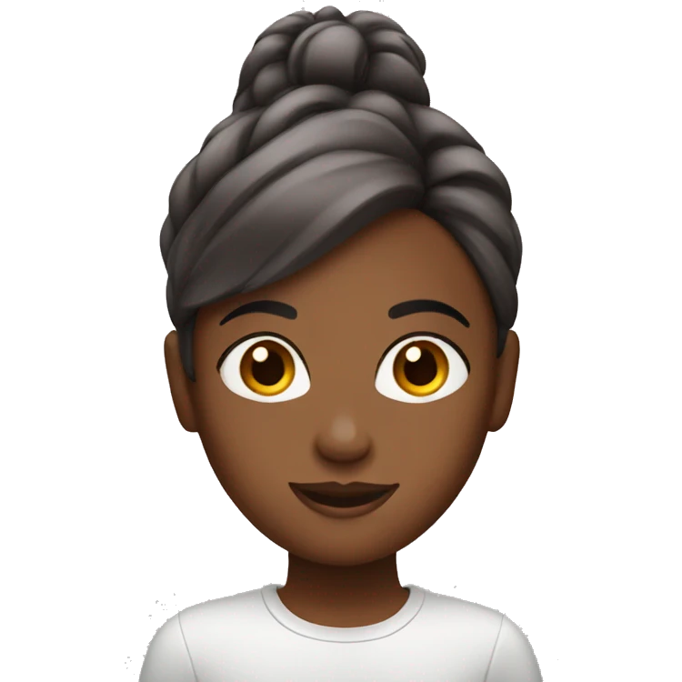 Girls with brown haïr straight  emoji