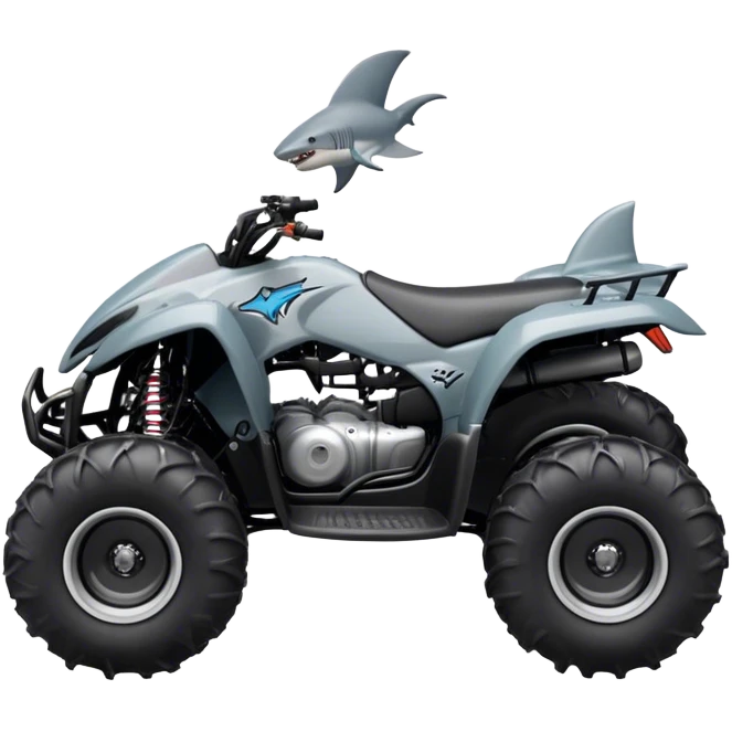 atv quad banshee front with a smile shark emoji