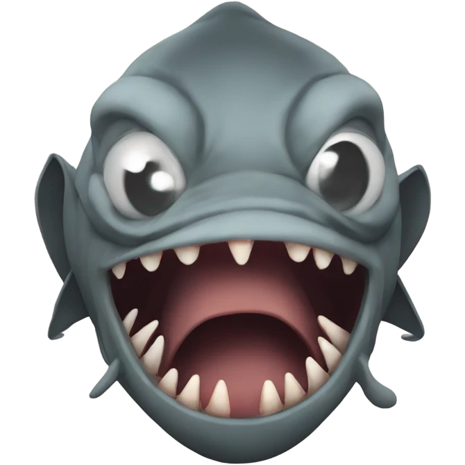 Scary monk fish emoji