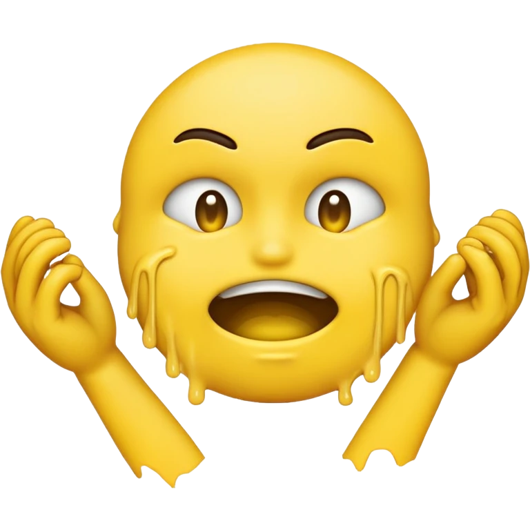 Emoji choking itself with hands emoji
