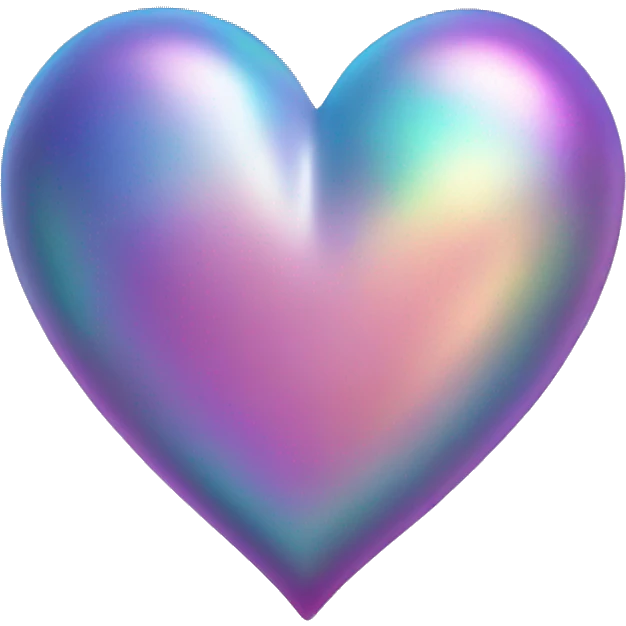 Iridescent heart emoji