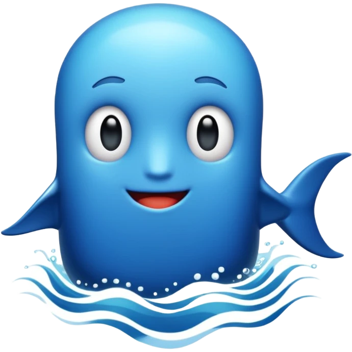 Wieloryb płetwl błekitny emoji
