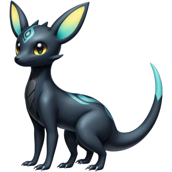 Pastel Salandit-Umbreon-Fakémon-hybrid-creature (full body)  emoji