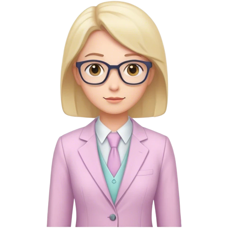 teacher in a pastel suit emoji