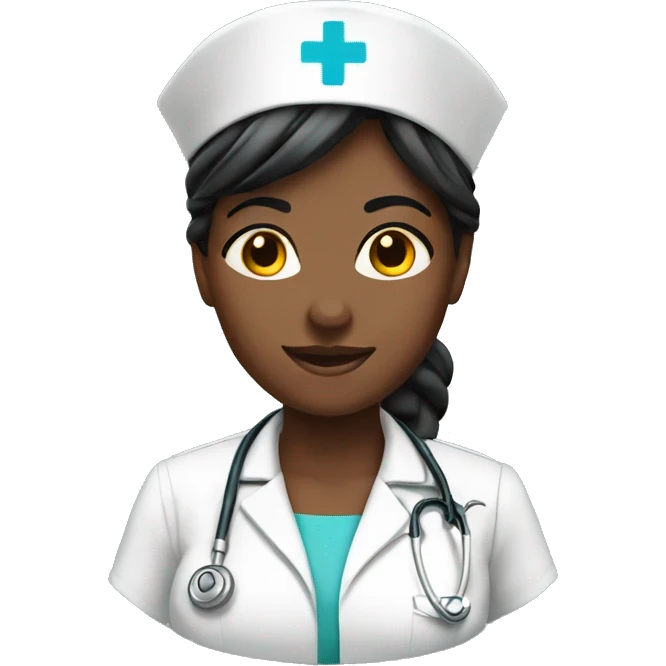 nurse woman black emoji