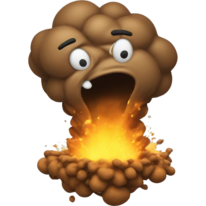 Poop emoji exploding  emoji