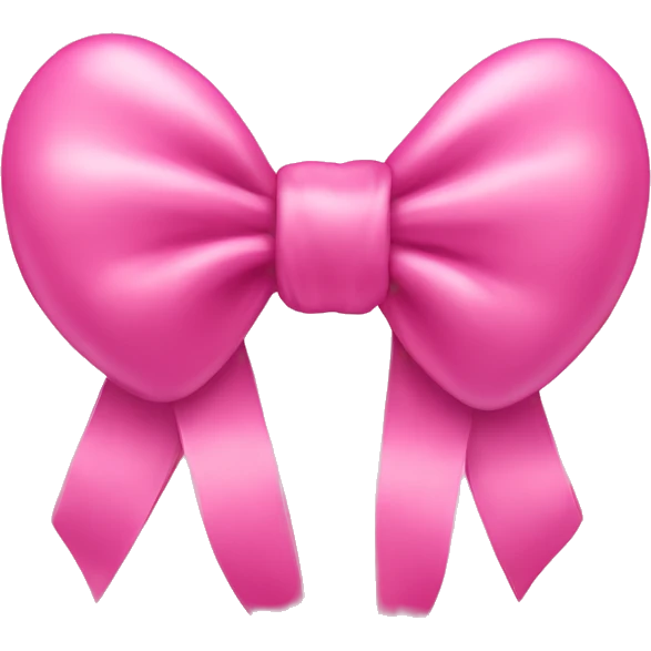 Pink heart bow emoji