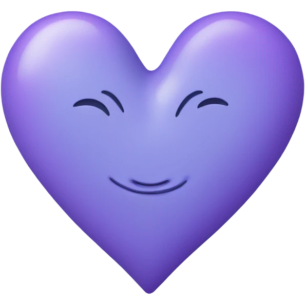 Purple periwinkle heart with starts around it  emoji