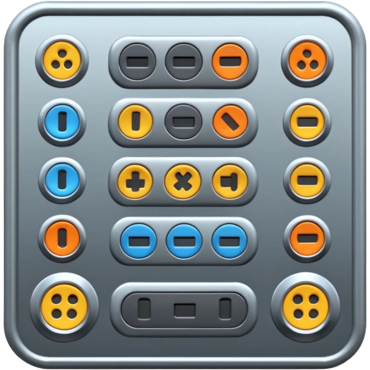 machinery or machine system with many buttons emoji