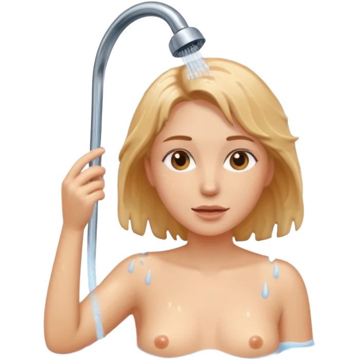 A women naked shower her v emoji