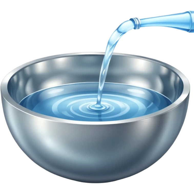 metallic bowl of water emoji