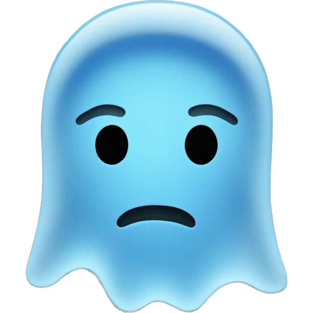 Snapchat ghost with blue anda emoji