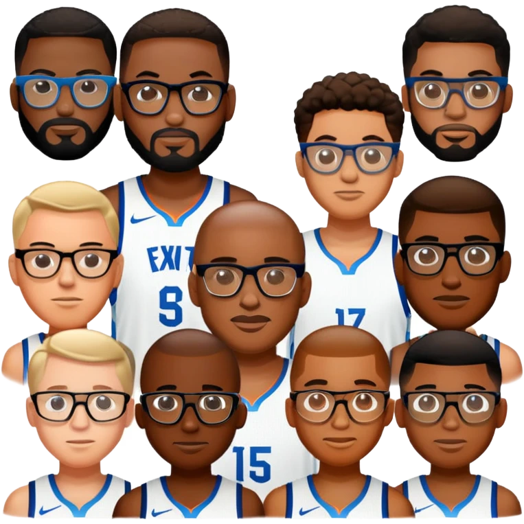 NBA players with glasses emoji