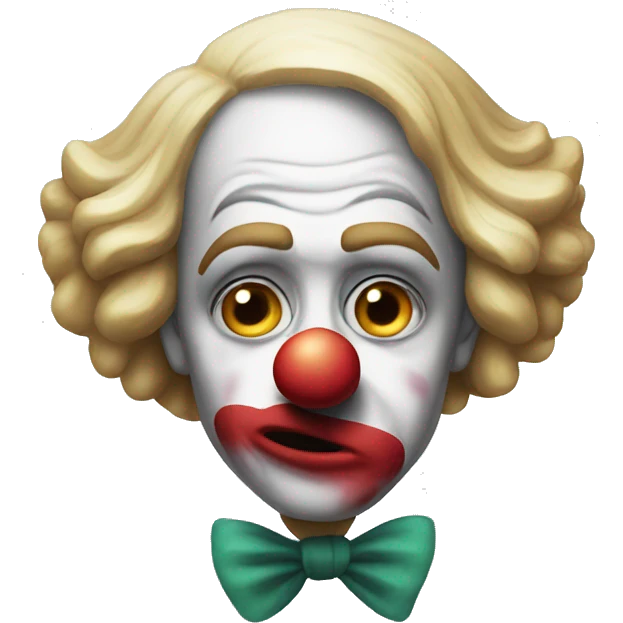 Ashamed clown emoji