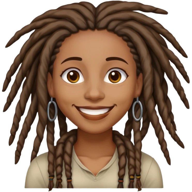 Black woman with dreads emoji