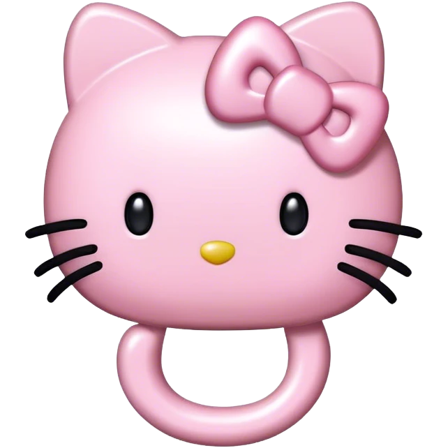light pink hello kitty claw clip emoji