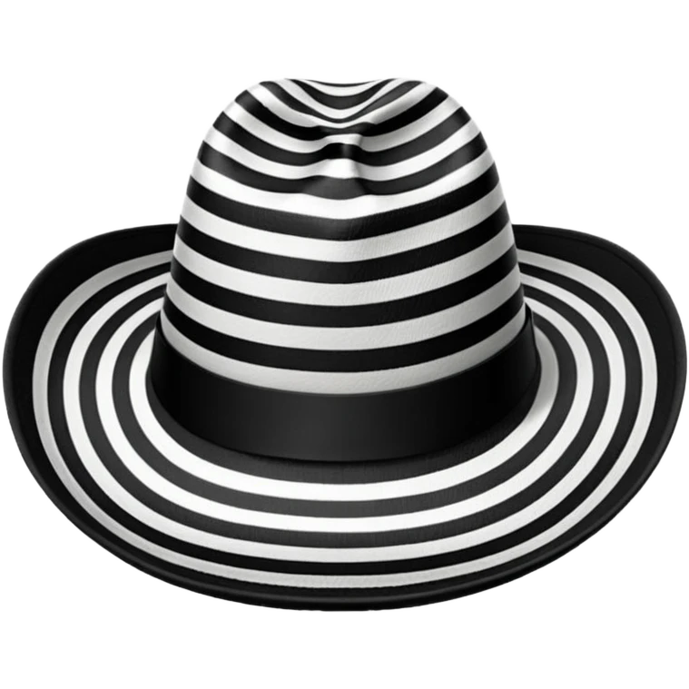 Sombrero Vueltiao con varias rallas negras emoji