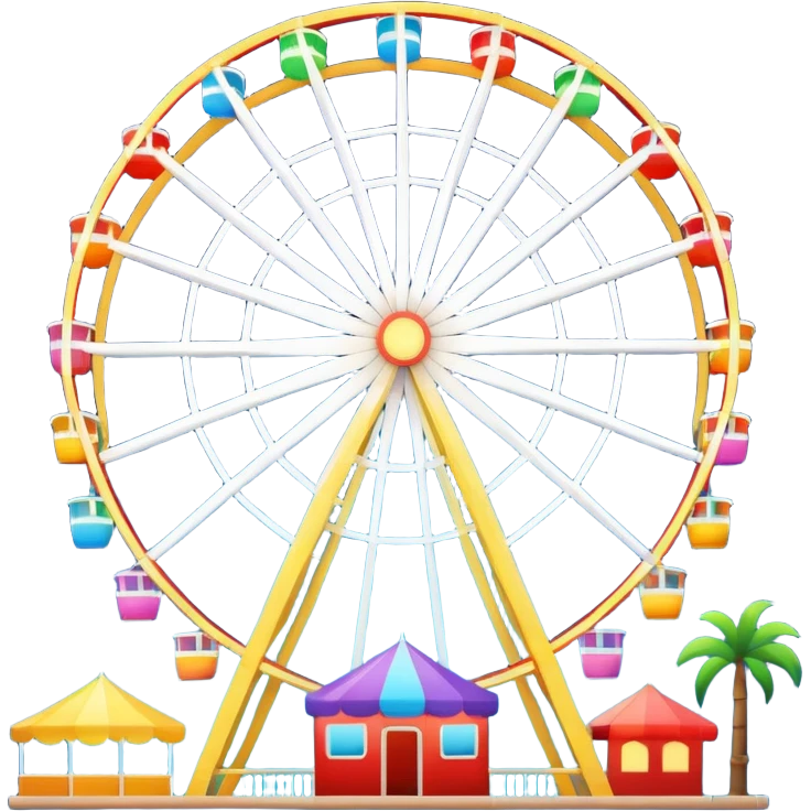 Ferris Wheel with lights
 emoji
