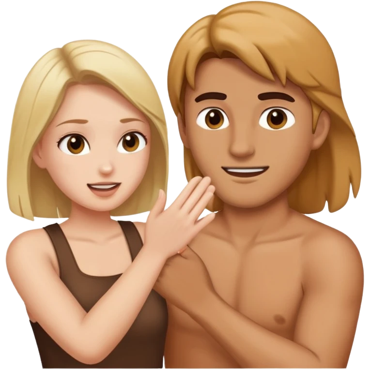 Girl slapping guy emoji