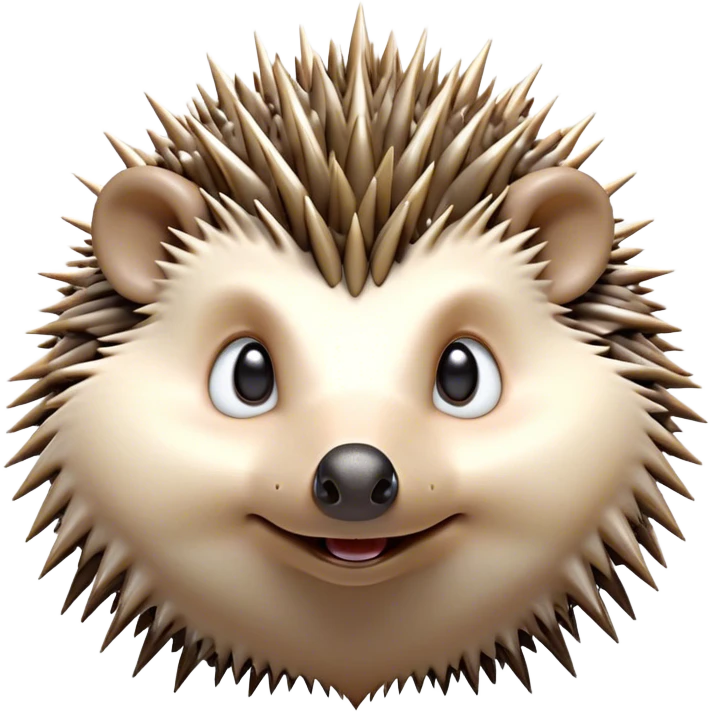 Cinematic Comical Hedgehog Portrait Emoji, Head tilted dramatically with an exaggeratedly surprised expression and wide, comically expressive eyes, featuring a small, spiky body with quills that seem to dance with playful energy, Simplified yet hilariously expressive features, highly detailed, glowing with a slightly sassy woodland glow, high shine, dramatic yet playful, stylized with an air of cheeky hedgehog mischief, soft glowing outline, capturing the essence of a meme-worthy hedgehog that looks ready to roll its way into viral fame! emoji