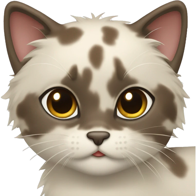 Rag doll kitten with brown seal points emoji