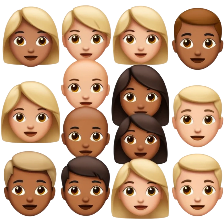 Trendy emoji faces  emoji