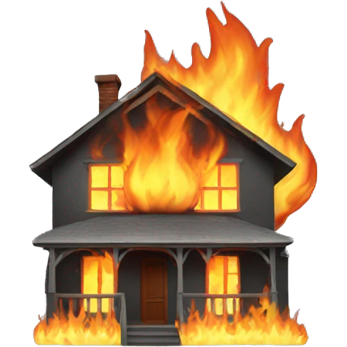 House on fire emoji