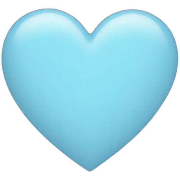Pastel blue heart emoji