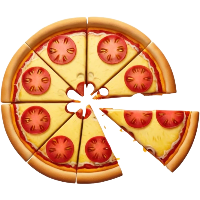 pizza slice with half a pineapple on top, apple style emoji emoji