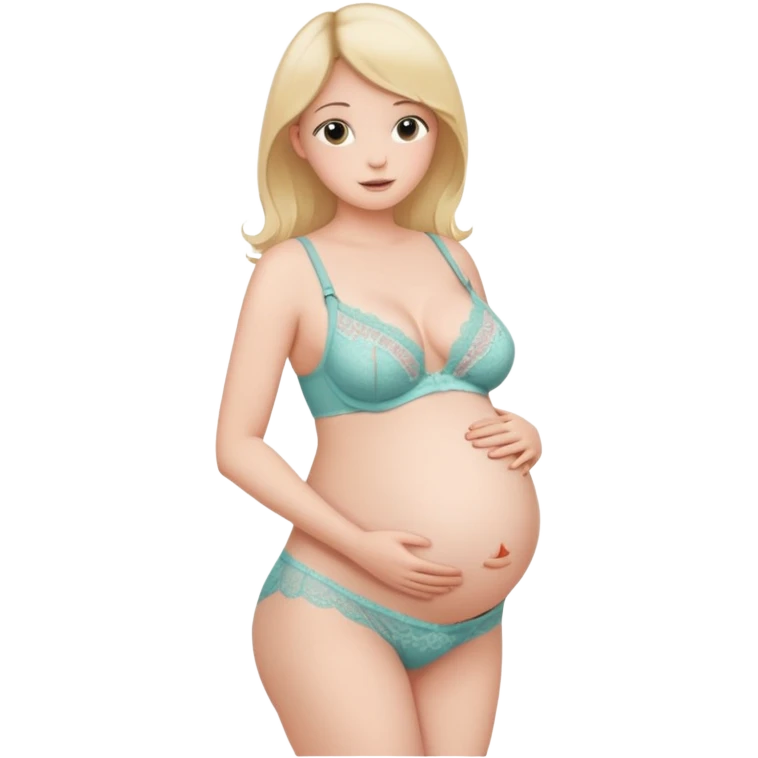 беременная девушка в полный рост в ливчике и в трусах emoji