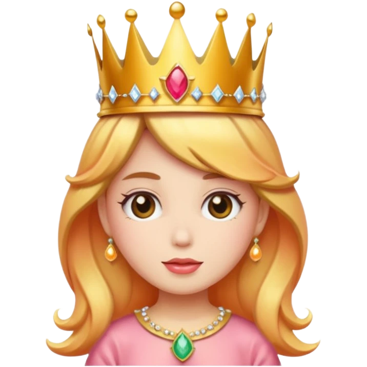 Peach wearing crown  emoji