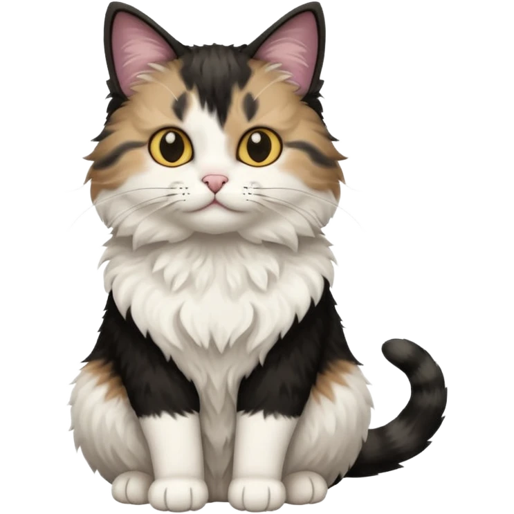 cat white and black  emoji