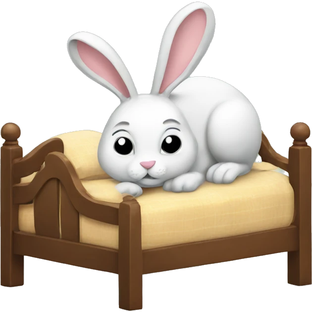 Rabbit takes a bed emoji