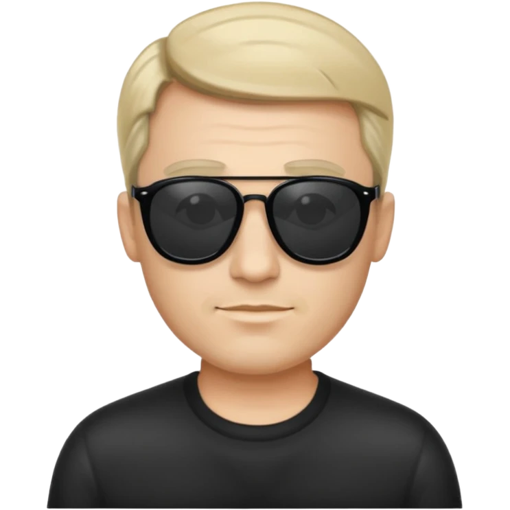 Combover haircut with sunglasses emoji
