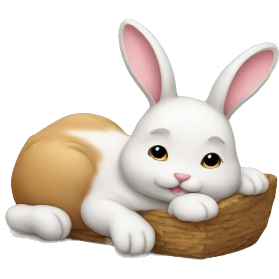 Bunny relaxing emoji