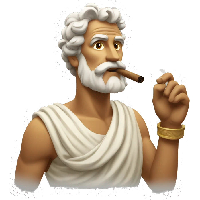 greek god smoking cigar emoji