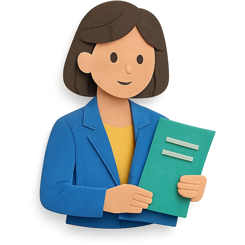working woman with documents emoji