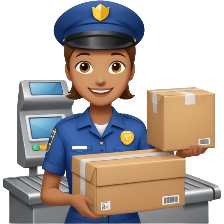 sorting clerk at conveyor  in postal crew emoji