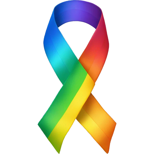 Rainbow ribbon emoji