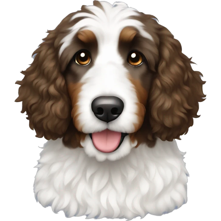 bernedoodle with more white on fave  emoji