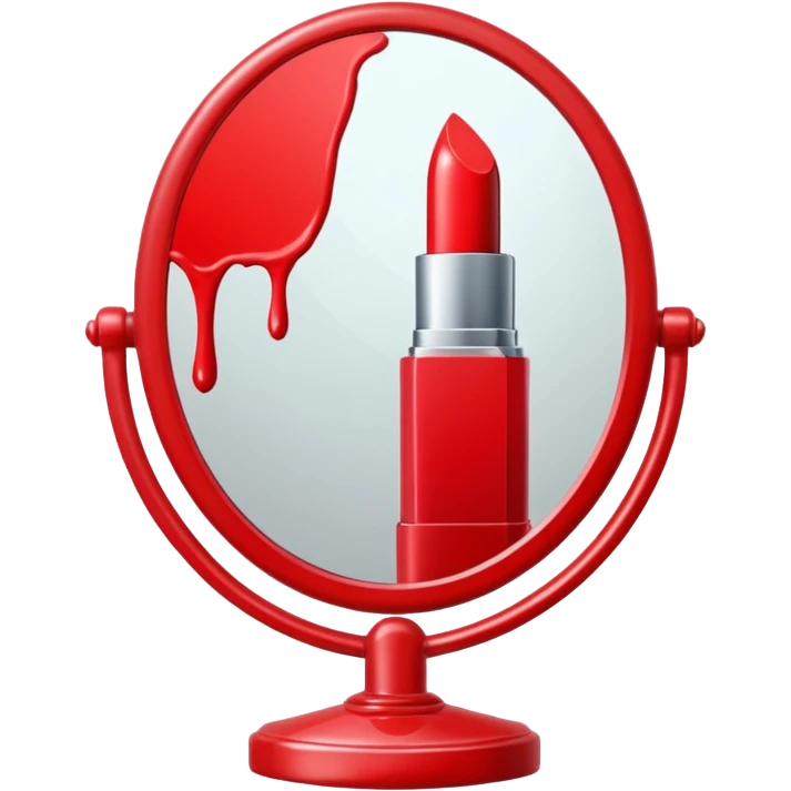 Lipstick on mirror emoji