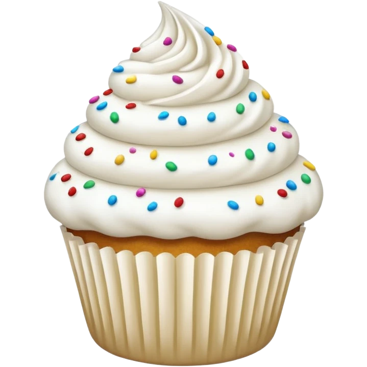 Glitter White Cupcake emoji