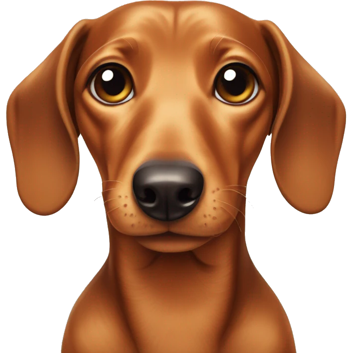 Dachshund with one flipped ear emoji