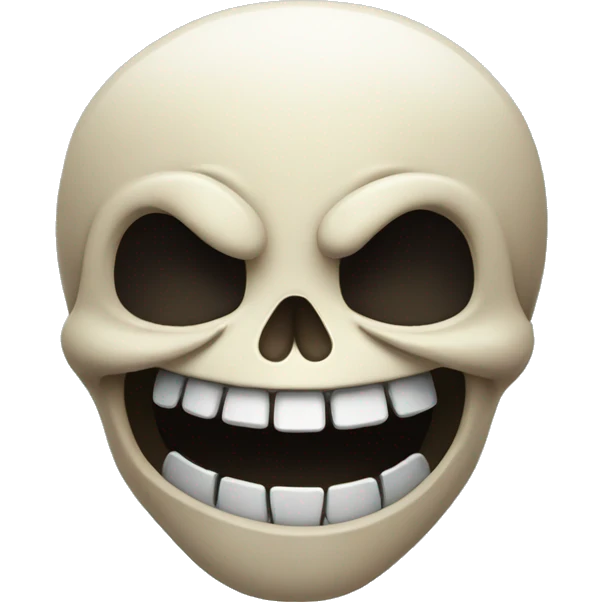 Skull laughing scary emoji