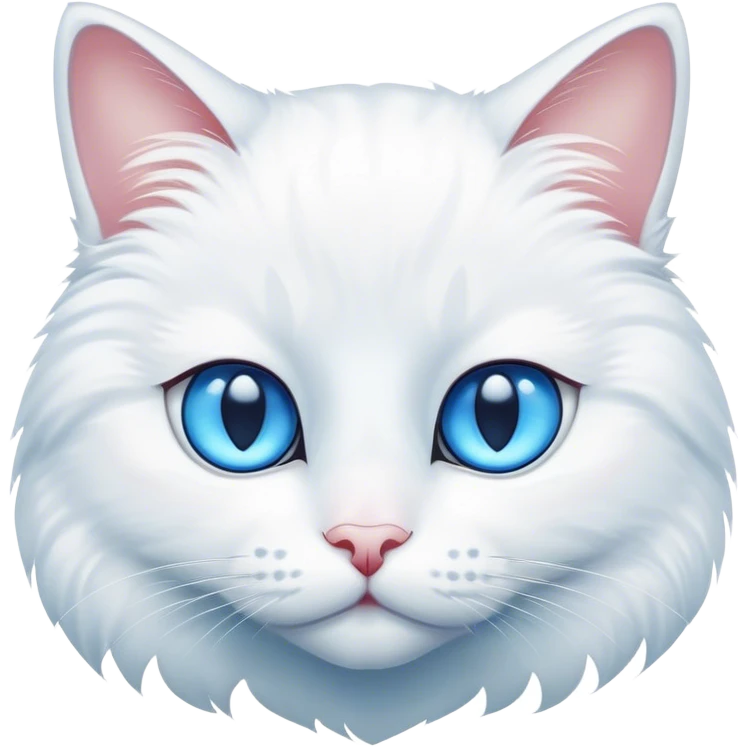 White cat with blue eyes emoji