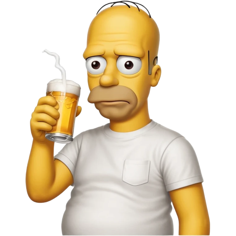 Homer drinking beer emoji