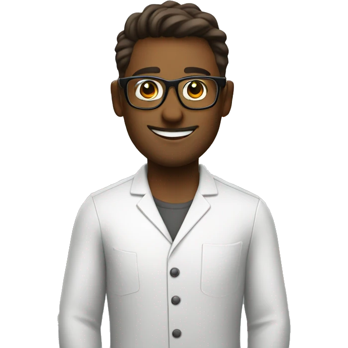Handsome Barista wear glasses emoji
