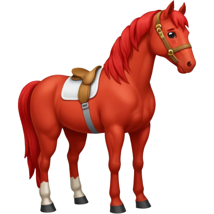 red horse with shirt emoji