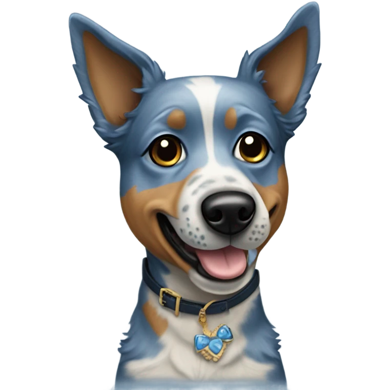 blue heeler in blue heels emoji